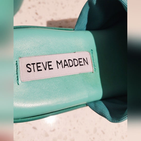 Steve Madden Green Italian Platform Slides Y2K 90s | Size 7 - Picture 4 of 5